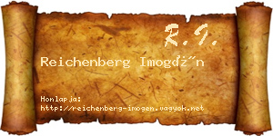 Reichenberg Imogén névjegykártya